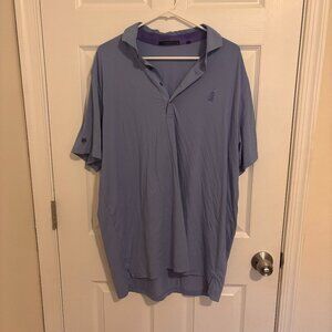 Greyson Polo Shirt Mens XL Blue/Purple Golf Performance Soft Button Up